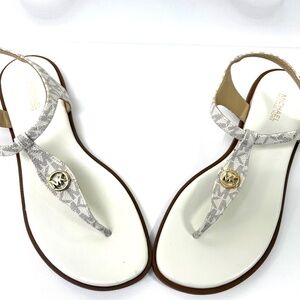 MICHAEL KORS White Dressing Sandals.